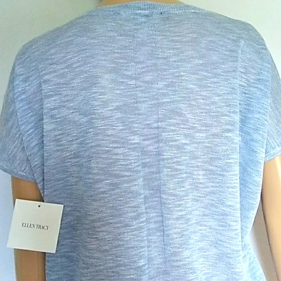 ELLEN TRACEY TOP BLUE LIGHTWEIGHT XS - Picture 3 of 6
